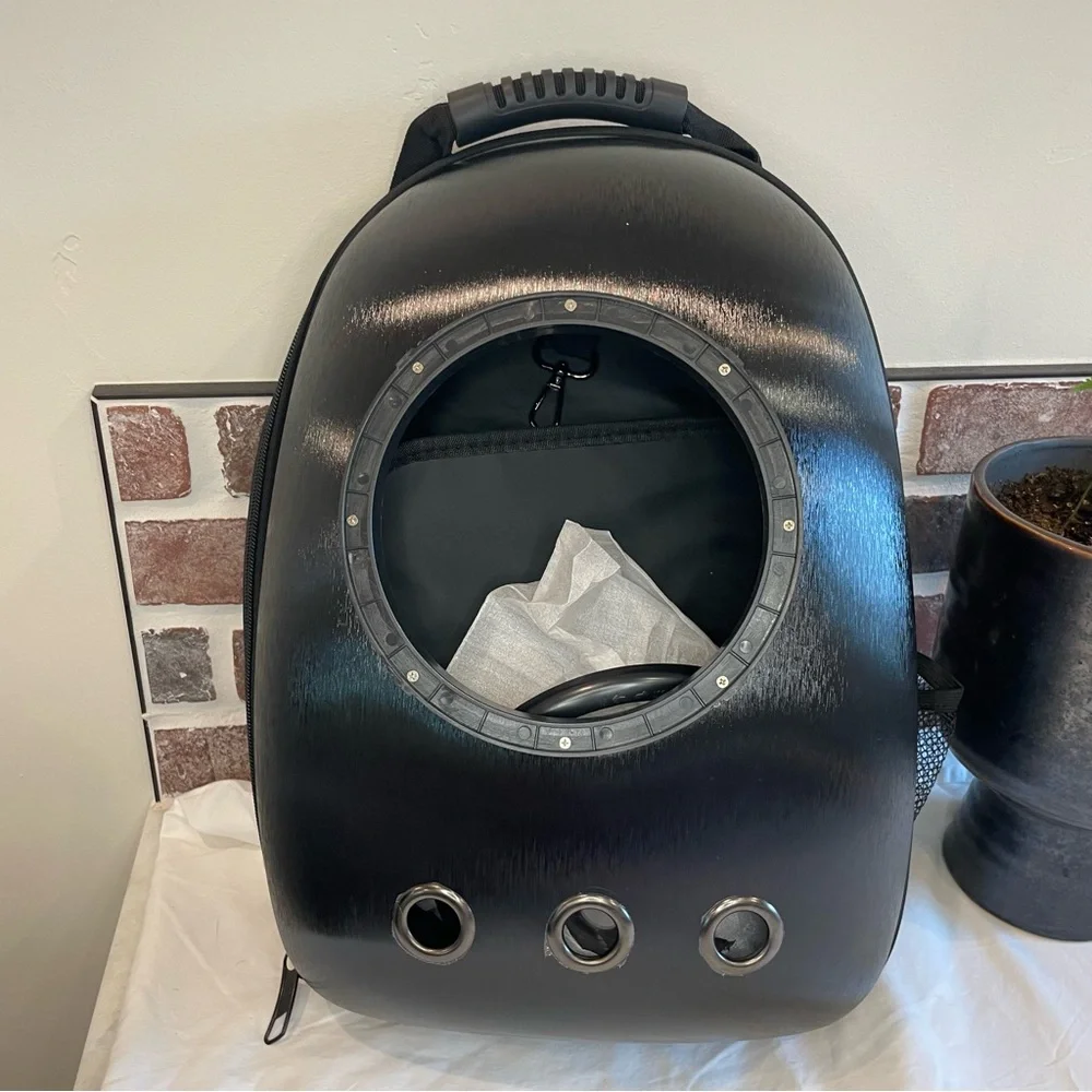 🔴New Black Pet Carrier Backpack